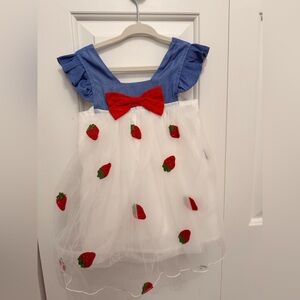 Blue and White Strawberry Kids Costume